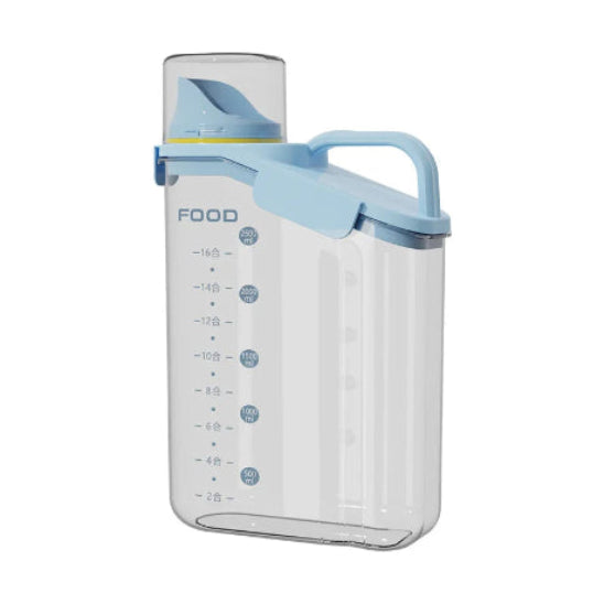 Bac en plastique avec couvercle bleu