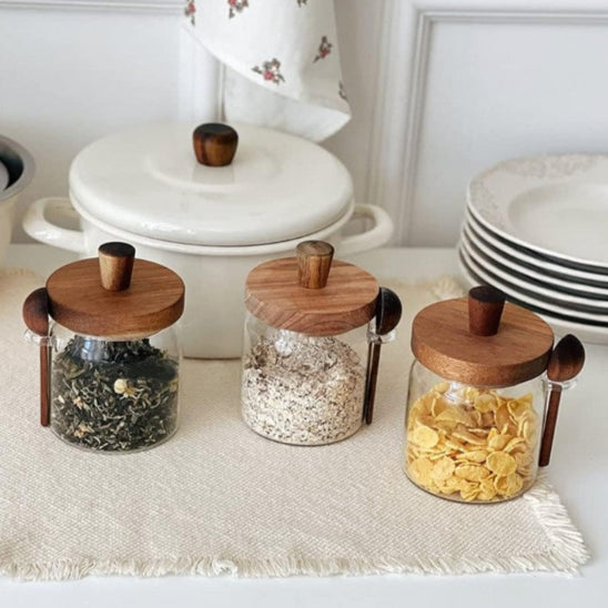 Boite de conservation en verre trio