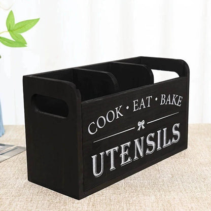 Rangement pour couverts noir