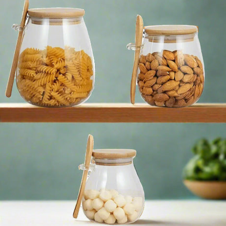 Pot en verre avec couvercle | Figurine™