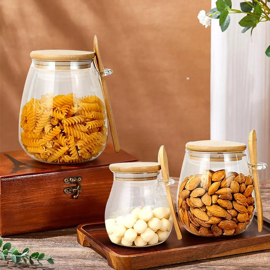 Pot en verre avec couvercle | Figurine™